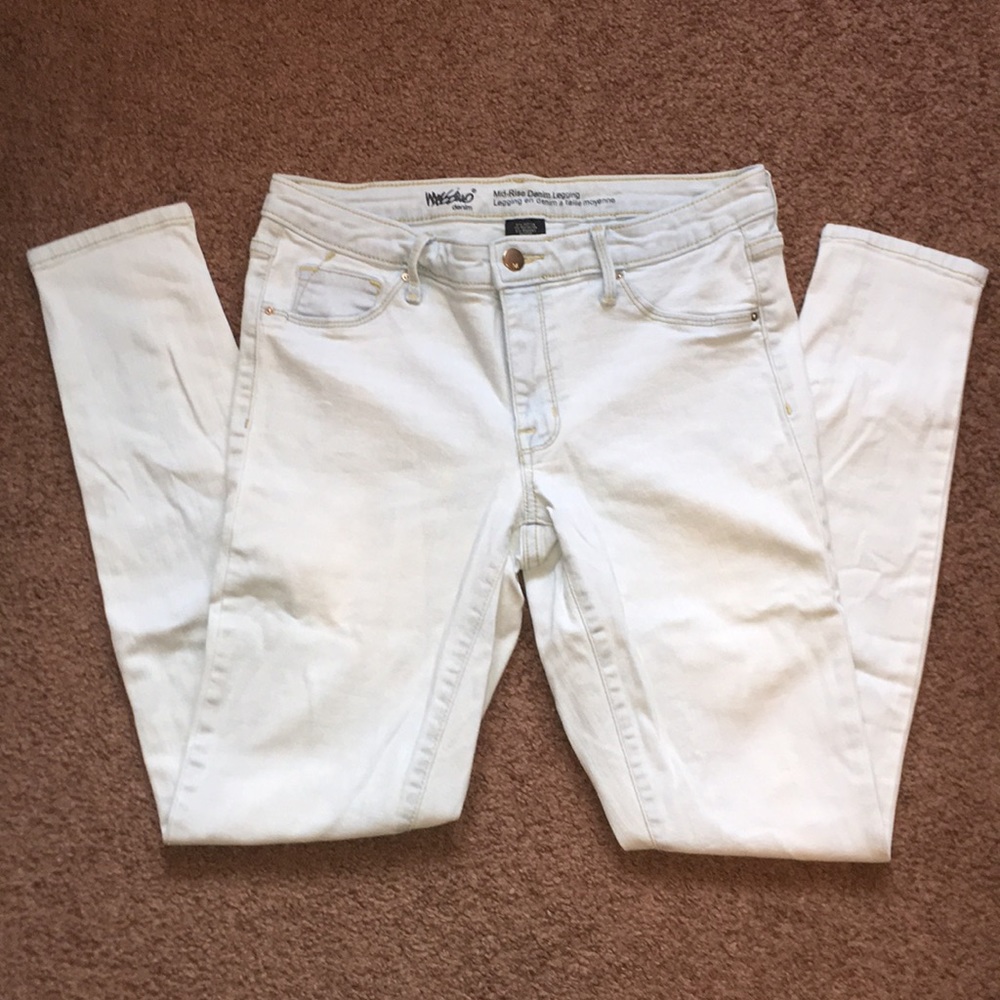 mid rise denim jeggings